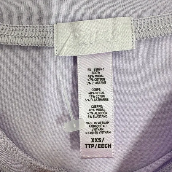 SKIMS Soft‎ Lounge Long Sleeve Henley Top Lavender Purple XXS NWOT - Image 4
