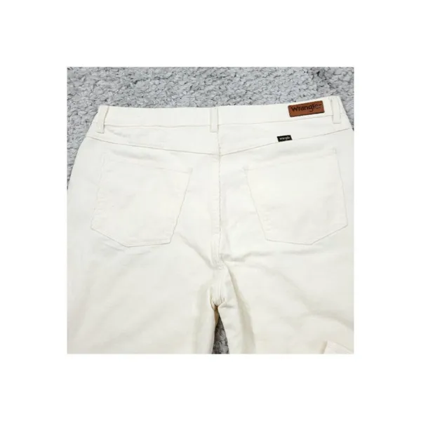 Wrangler High Rise Bold Boot Corduroy Bootcut Jeans White Cream Size 18 34 x 34 - Image 4