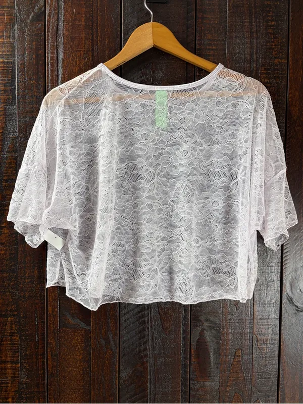 Honeydew Light Lavender Lace Top - Image 7
