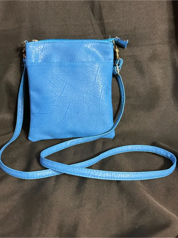 Blue Small Compact Women’s Crossbody Shoulder Bag Purse - Image 9