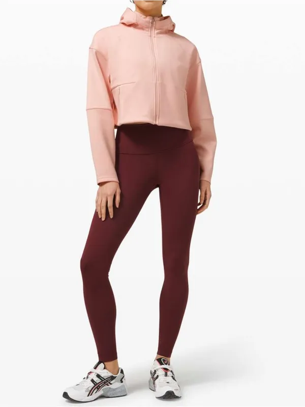 Women’s Lululemon Soft Oversized Zip Hoodie Pink Mist Size XS/S - Image 3