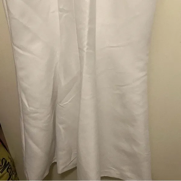 White Wedding Dress S Small Bust 32” Lace Tank Top Beaded Handmade Vintage READ - Image 15