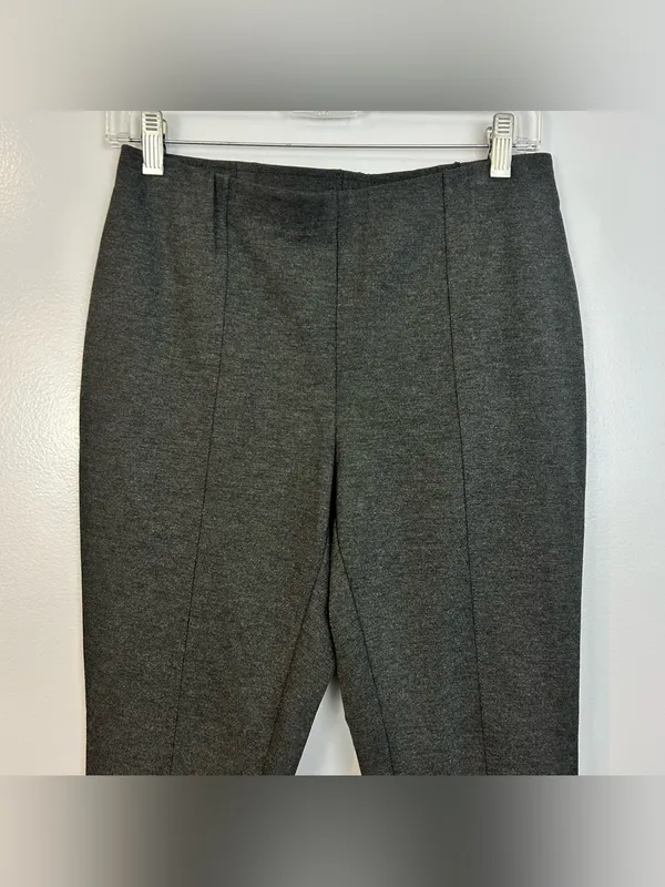 NWT J. Jill Grey Ponte Pull On Stretch Pants Leggings Elastic Waist Size Medium - Image 2