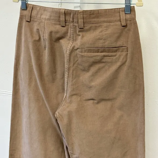 COS Women's Straight Leg Corduroy Chino Pants Slim Fit Tapered‎ Leg Sz 4 Beige - Image 4