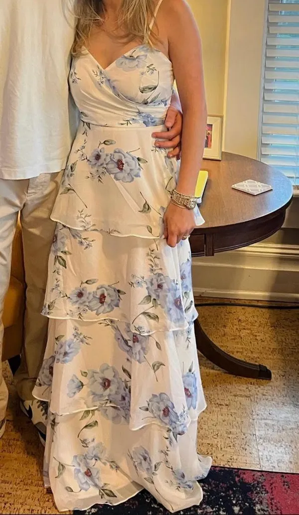 Lulu’s Floral Print Tiered Maxi Dress - Image 3