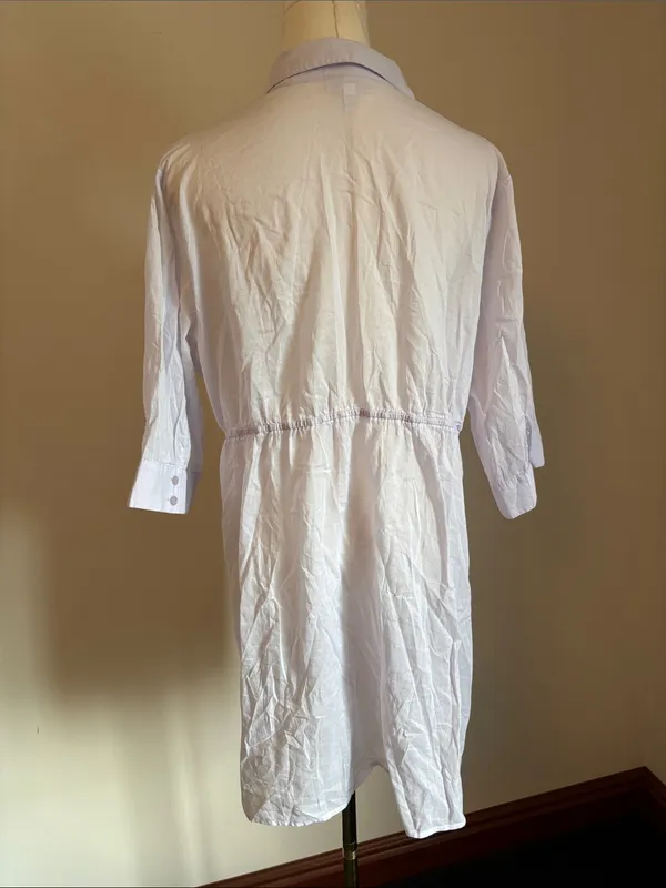 A Pea in the Pod Light Lavender Tie-Front Maternity Dress - Image 4