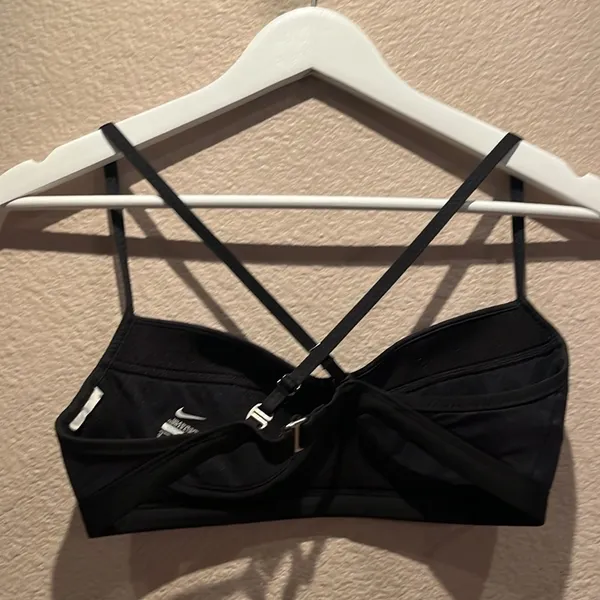 Nike Women’s Dark Gray Black Sports Swim Bikini Top Size Medium - Image 4