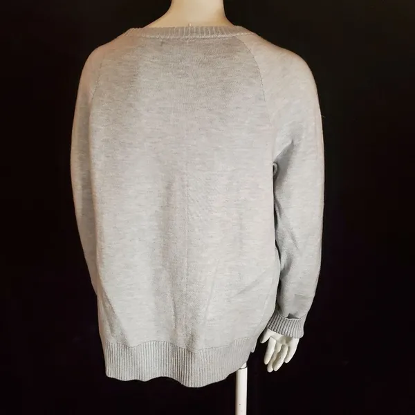Max & Mia Gray Crew Neck Front Seam Sweater (M) - Image 6