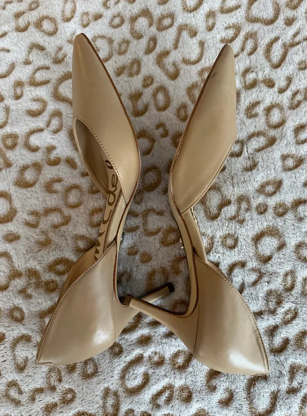 Sam Edelman Nude Pump Jaina Heels Leather Women's Size: 7.5 - Image 5