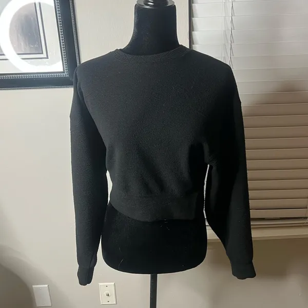 As Revival‎ Black cropped sweatshirt XS - Image 5