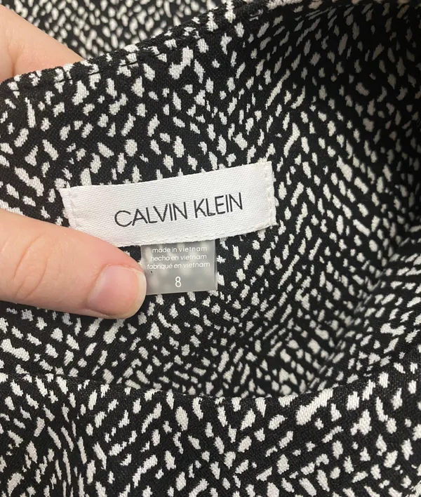 Calvin Klein NWT Black And White Knee Length Dress - Image 9