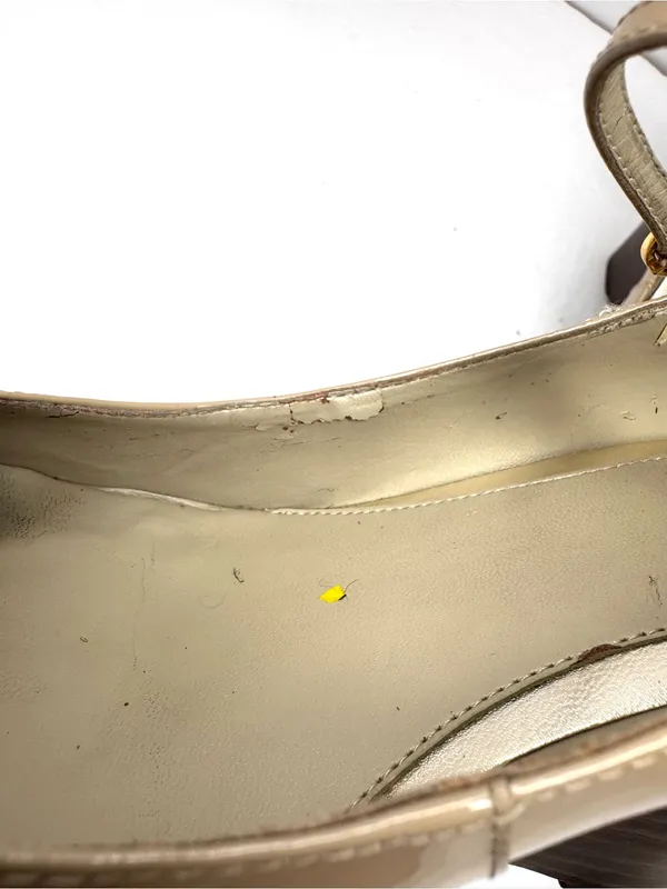 LAUREN RALPH LAUREN grey/taupe wedge Mary jane shoes, size 9 - Image 13