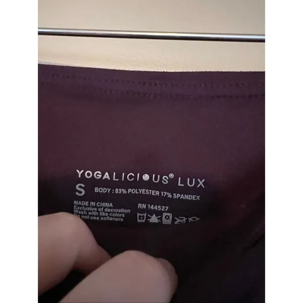 Yogalicious lux purple biker shorts woman’s size small - Image 5