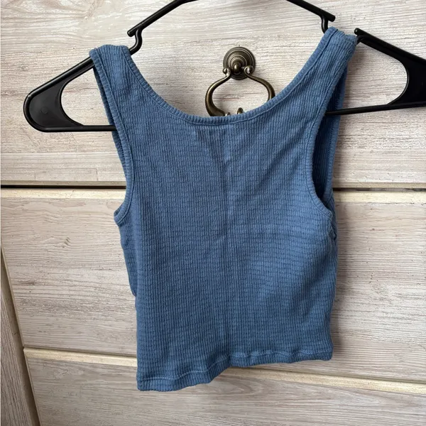 American Eagle Outfitters Textured Blue Top - Image 2