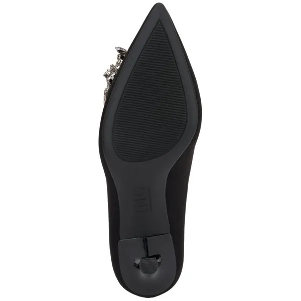 INC International Concepts Saija Pumps Embellished Heels Black Microsuede 8M - Image 10