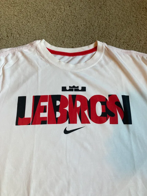 Nike LeBron James Basketball White NBA T-Shirt - Image 2