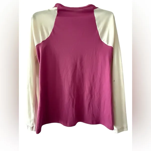 Patagonia Women's Long Sleeve Top - Pink and Cream - Image 5