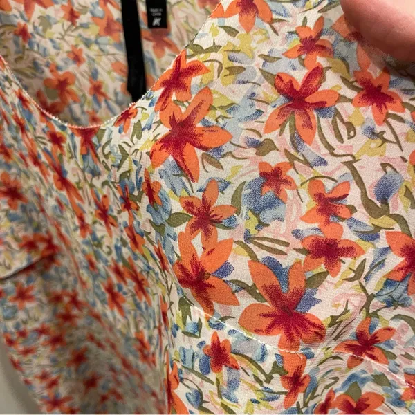 Bellabeat Cute flowy floral lily tie strap sleeveless top lightweight breezy spring dream - Image 10