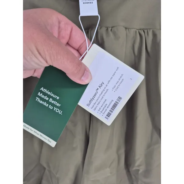Halara Womens Athletic Shorts Olive Green Crossover Waistband Large - Image 4