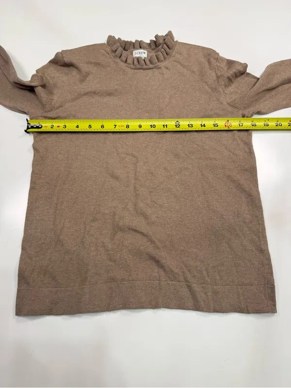 J. Crew Cotton Blend Brown Crewneck Sweater - Image 4