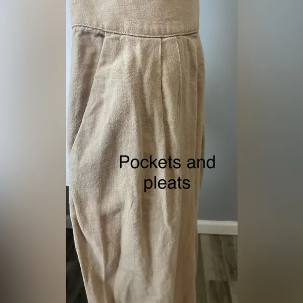 Abercrombie & Fitch Sloane Linen-Blend Tailored Wide Leg Pants - Image 6