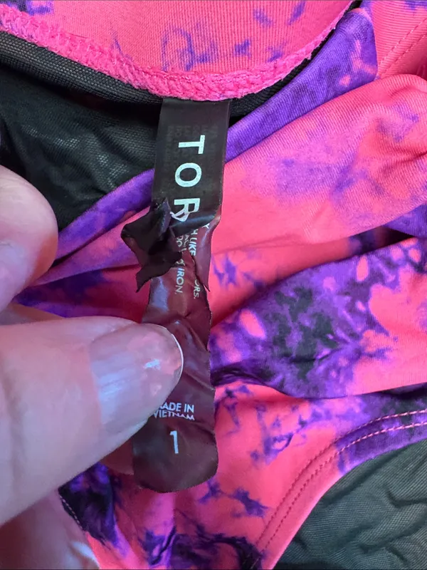 torrid Pink & Purple Tie-Dye Bandeau Swim Set - Image 2