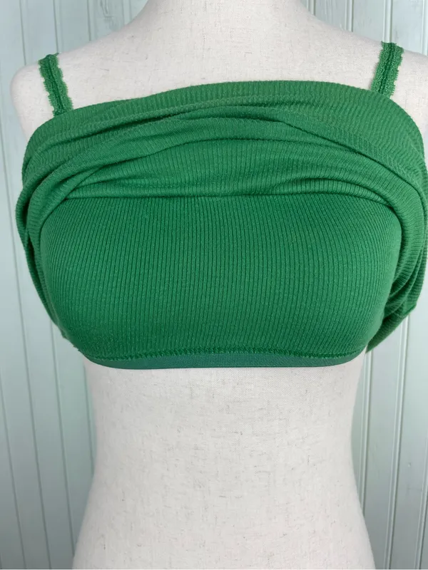 Vintage Y2K Aeropostale Beaded Lace Cami Tank Top Size Small Green Fairycore - Image 9