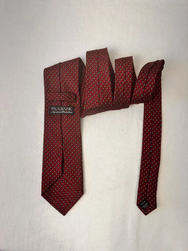 Jos.A.Bank Silk Tie Men's Necktie Executive Collection Red - Image 4