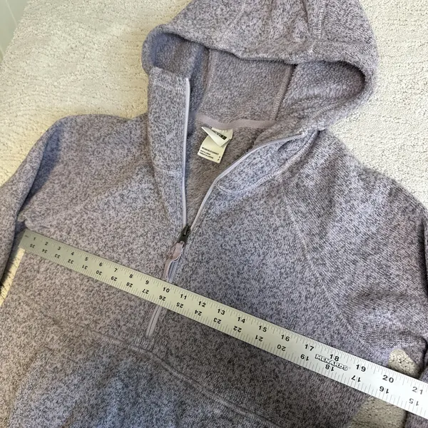 Women's‎ The North Face Small Purple 1/4 Zip Hoodie Sweatshirt - Image 4