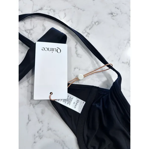 NWT Quince Black Italian Demi Underwire Bikini Top Medium - Image 5