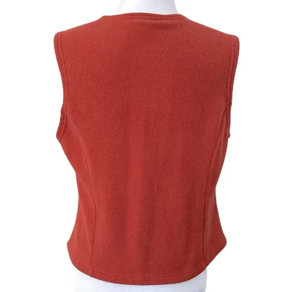 Ll Bean Reed Fleece Gorcore Full Zip Orange Vest M - Image 3