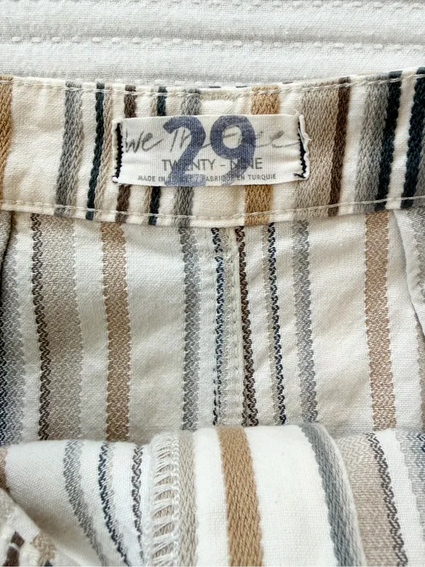 Free People We The Free Patti Pant in Textured Neutral Stripes - Image 6