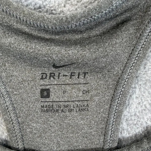 Nike Dri-Fit Racerback Sports Bra Size Small Gray Workout Gym Running - Image 3