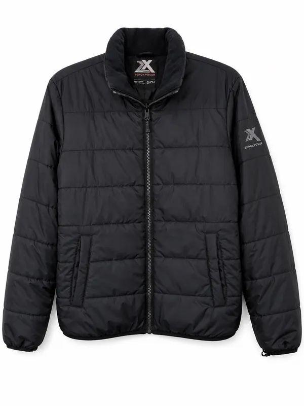 ZeroXposur Women Small Black Quilted Puffer Jacket Full Zip Fleece Collar Winter - Image 2