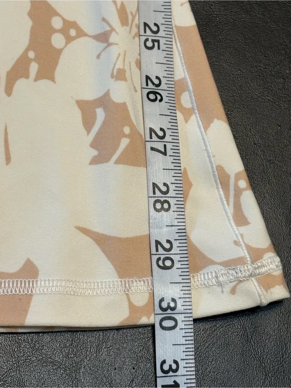 aerie High-Waist Floral Flare Pants in Cream & Tan - Image 11