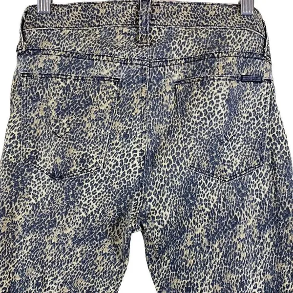 HUDSON Cheetah Print Nico Super Skinny Mid-rise Jeans - Image 5