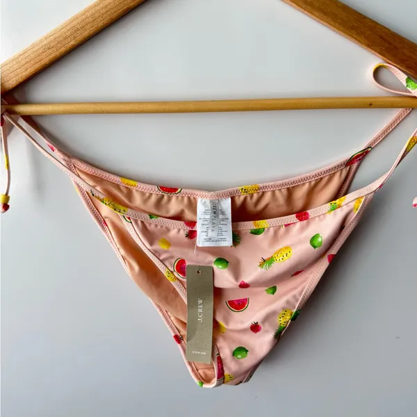 J. Crew Playa‎ | Fruit Print String Bikini Bottom Size Large NWT - Image 6