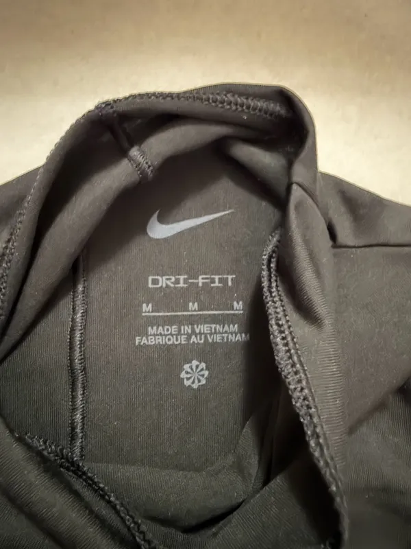 Black Dri-Fit Nike Crop Top Medium  - Image 2