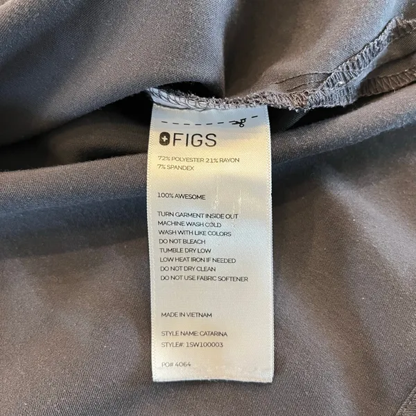 FIGS Catarina One-Pocket‎ Scrub Top Gray Women's 4XL - Image 4