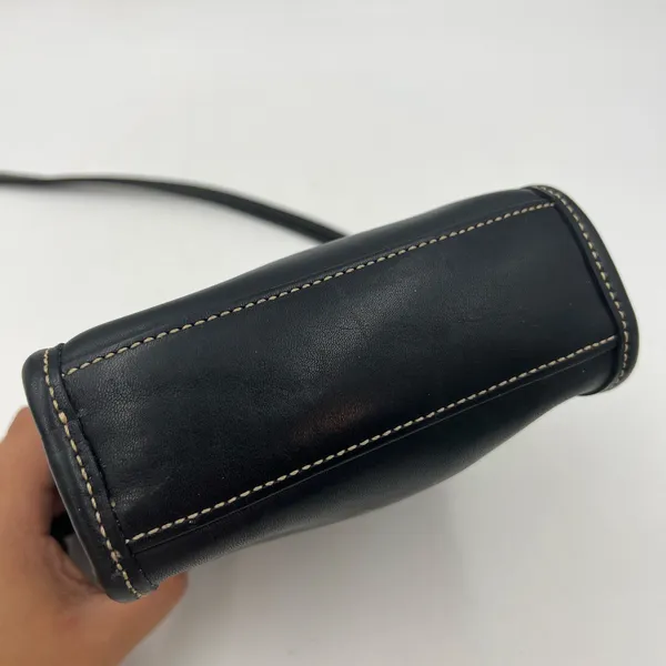 Vintage Coach Bellini Zip Bag Black Leather Purse - Image 8