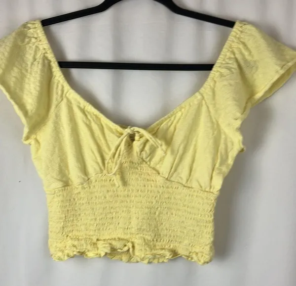 Billa Bong yellow cropped top woman’s size large - Image 6