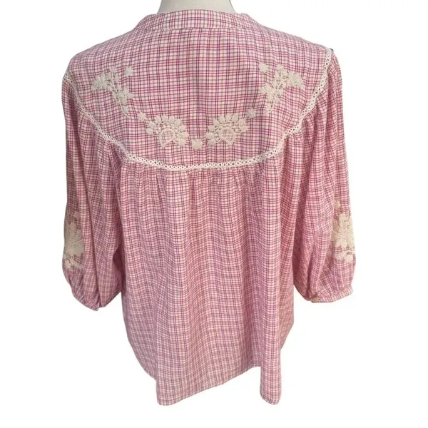 Louise Misha Livie blouse Fuchsia Tartan Joy 36 - Image 4