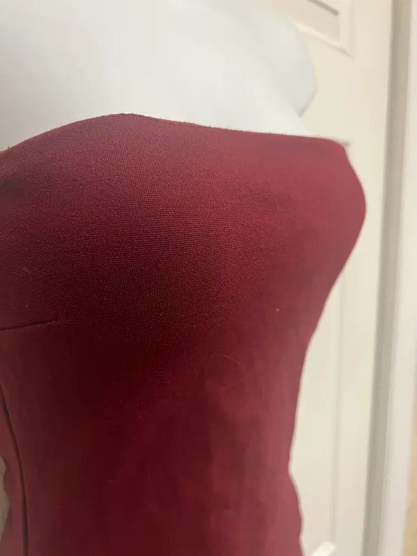 UNBRANDED Plum Strapless Bandaeu Tube Dress - Image 7