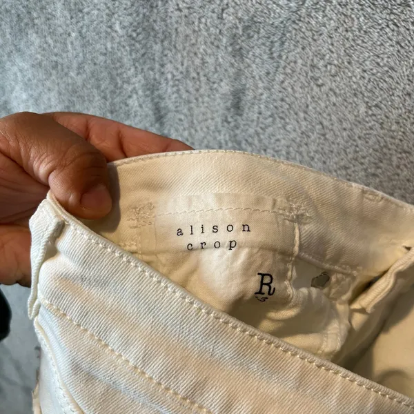 R13 Allison Skinny‎ Jeans Garret White Size 28 Distressed - Image 9