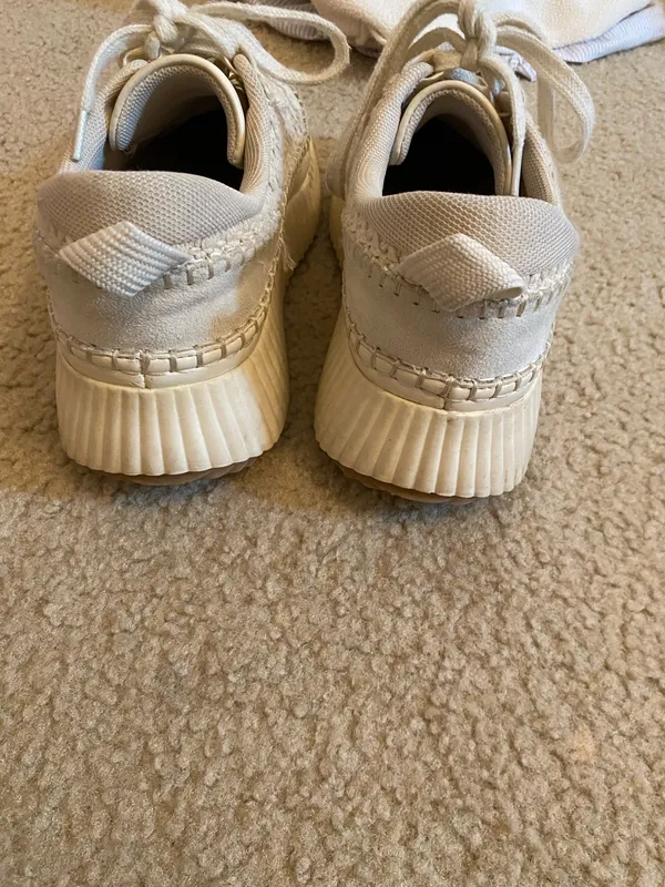 Mi.im Boutique Tan Perforated Dot Leather Sneakers - Image 3