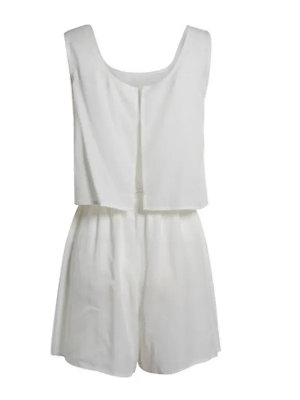 Rokoko White Sleeveless Short Romper Size Small NWT - Image 2