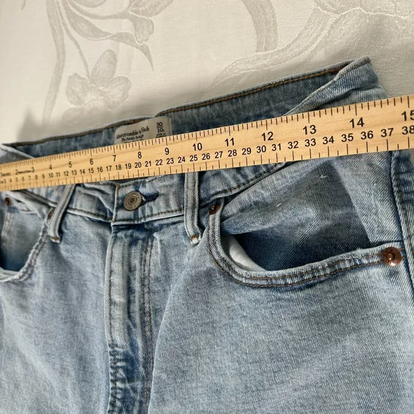 Abercrombie & Fitch Size 30/10 Women The Ankle Straight Ultra Hi Rise Jeans Blue - Image 4