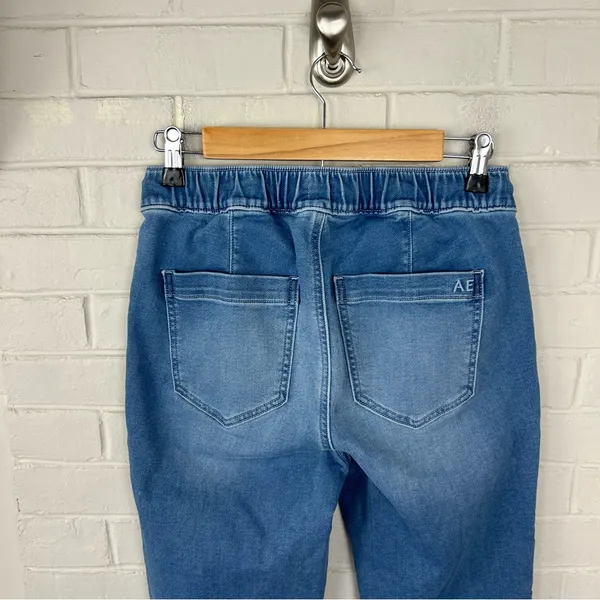 American Eagle Soft Knit Denim Jogger Jeans Size 4 - Image 9