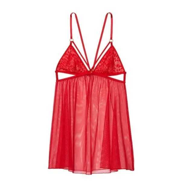 Victoria's Secret Red Snake Lace Babydoll - Image 8