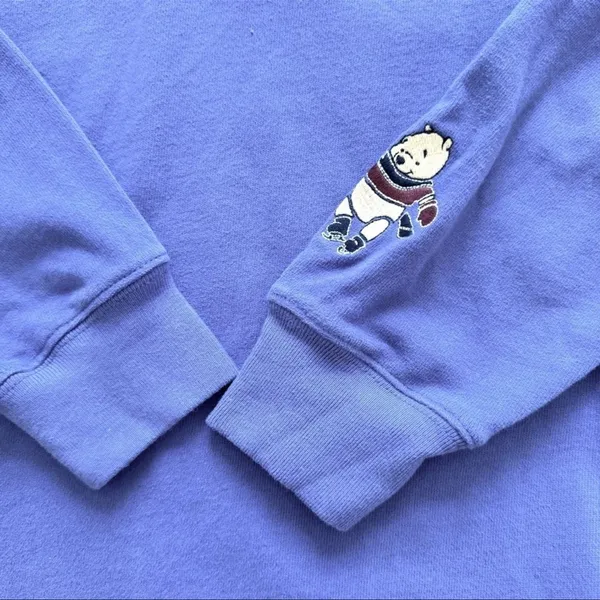 Vintage Disney Store Purple Long Sleeve T-Shirt Mittens Embroidery Womens Size L - Image 2